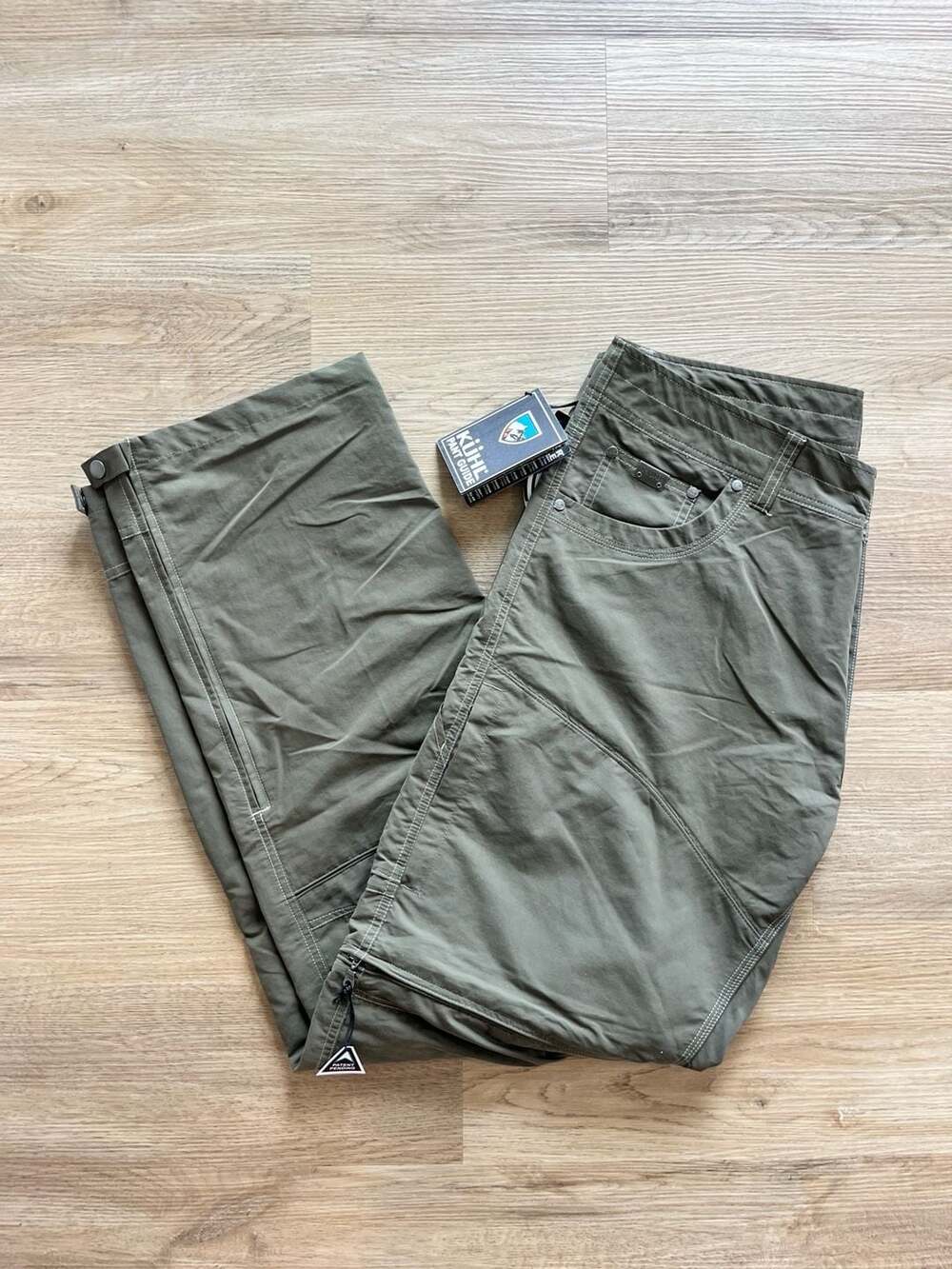 NEW KÜHL Liberator Convertible Pants, Zip Offs, Hiking, Outdoor Mens 36x32,Green